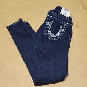 True Religion Women's Dark Blue Skinny Jeans